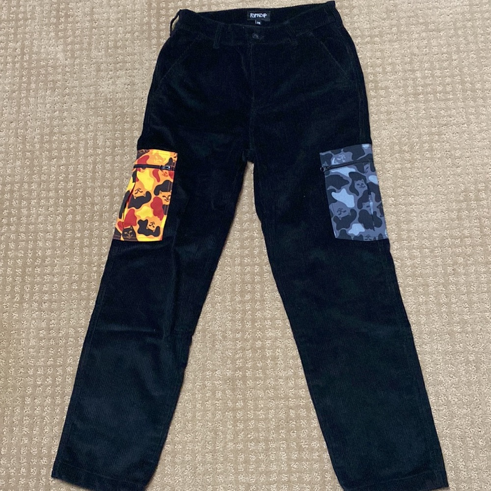 Rip dip cargo pants. Corduroy
